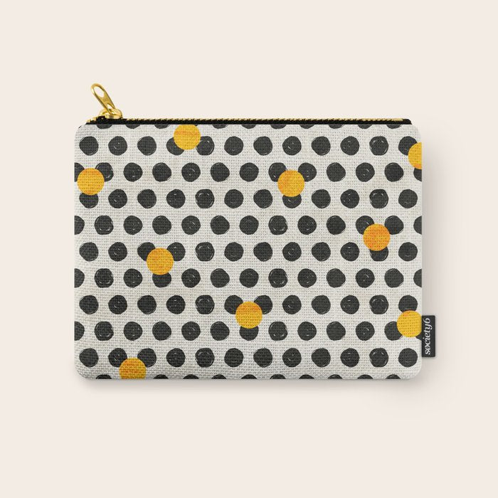Brushed Strokes | Abstract Mid-Century Dots Pattern Carry All Pouch Gallery Image 1