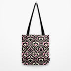 Sweethearts - black, pink, and cream  Tote Bag Gallery Image 2