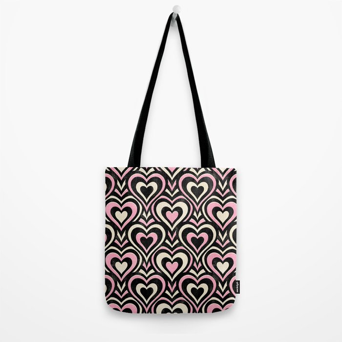 Sweethearts - black, pink, and cream  Tote Bag Gallery Image 2
