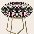 Sweethearts - black, pink, and cream  Side Table Gallery Image 2