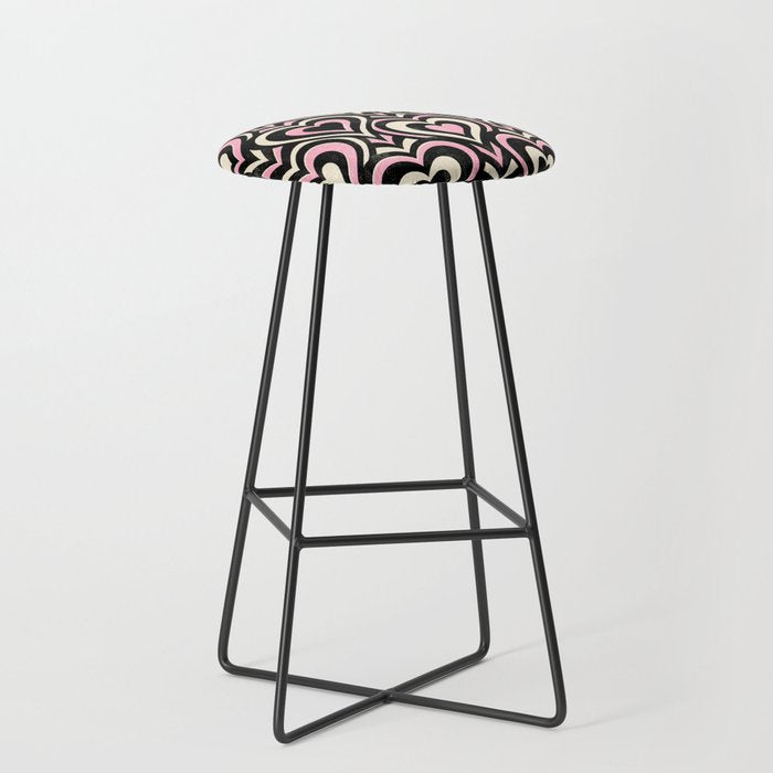 Sweethearts - black, pink, and cream  Stool Gallery Image 1