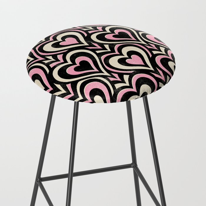 Sweethearts - black, pink, and cream  Stool Gallery Image 2