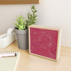 Viva magenta abstract marble Mini Art Print Gallery Image 2