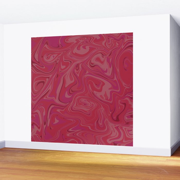 Viva magenta abstract marble Wall Mural Gallery Image 2