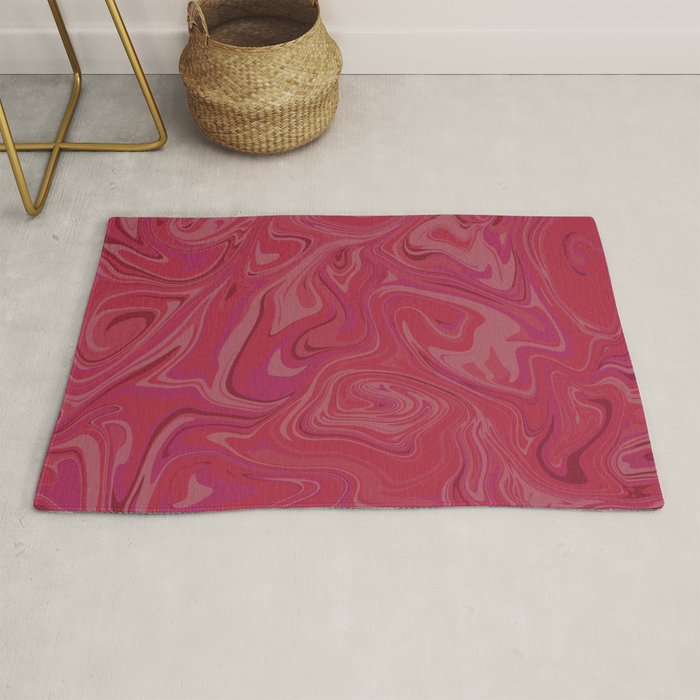 Viva magenta abstract marble Rug Gallery Image 1
