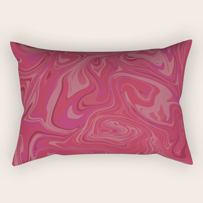 Viva magenta abstract marble Rectangular Pillow Gallery Image 1