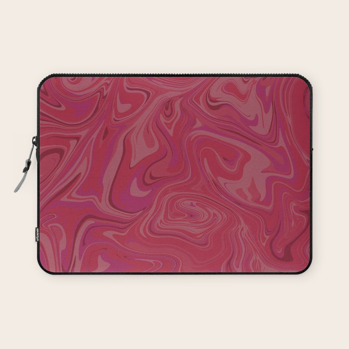 Viva magenta abstract marble Laptop Sleeve Gallery Image 1