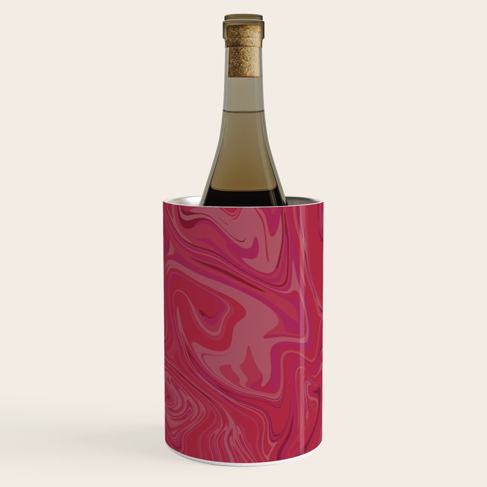 Viva magenta abstract marble Wine Chiller Gallery Image 3