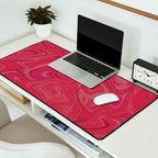Viva magenta abstract marble Desk Mat Gallery Image 2