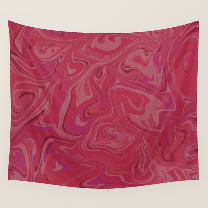 Viva magenta abstract marble Wall Tapestry Gallery Image 4