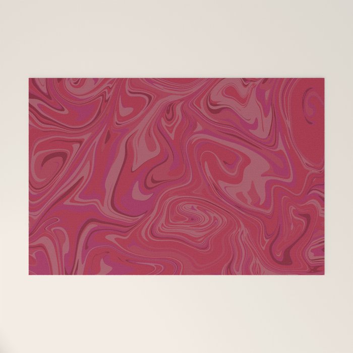 Viva magenta abstract marble Welcome Mat Gallery Image 1
