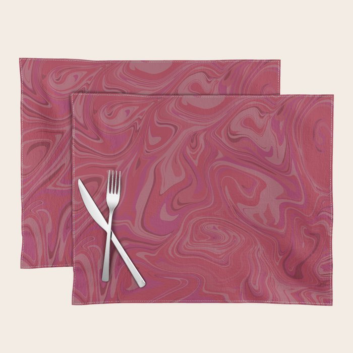 Viva magenta abstract marble Placemat Gallery Image 1