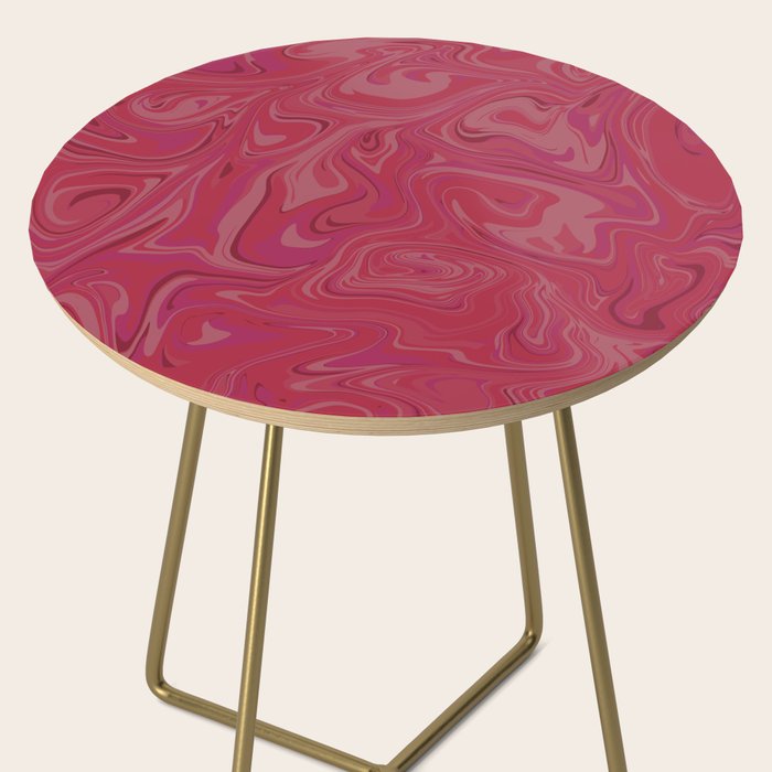 Viva magenta abstract marble Side Table Gallery Image 2