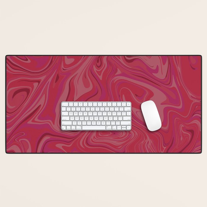Viva magenta abstract marble Desk Mat Gallery Image 1