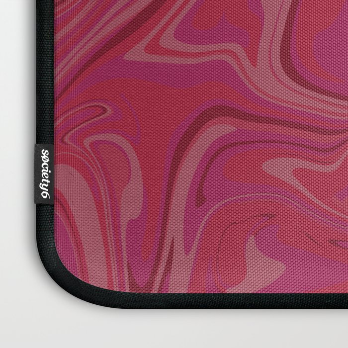 Viva magenta abstract marble Laptop Sleeve Gallery Image 3