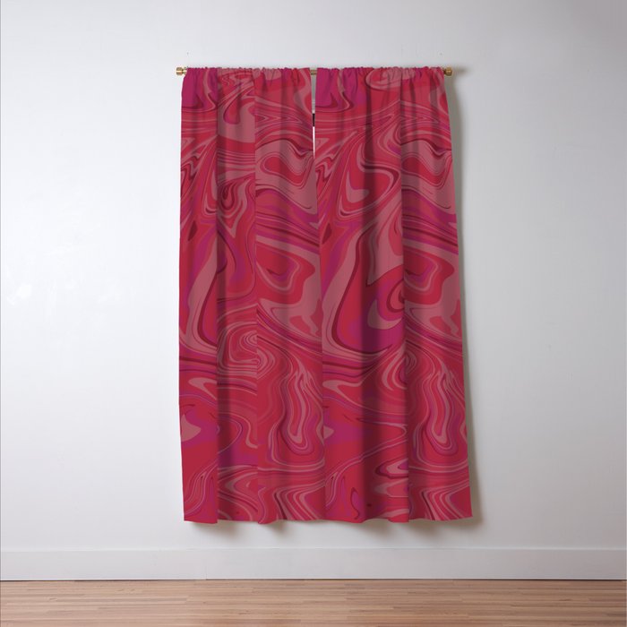 Viva magenta abstract marble Window Curtain Gallery Image 3