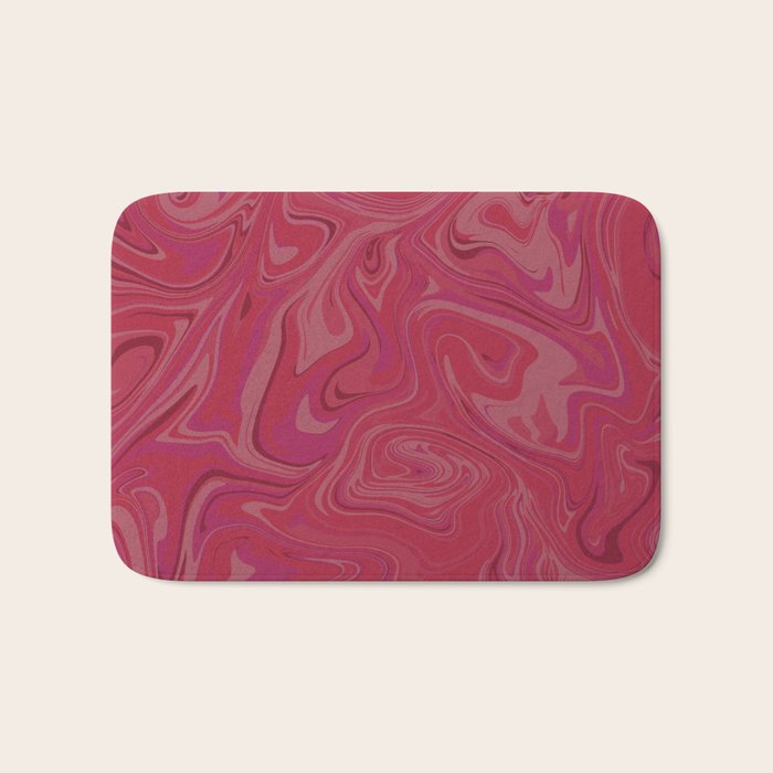 Viva magenta abstract marble Bath Mat Gallery Image 1