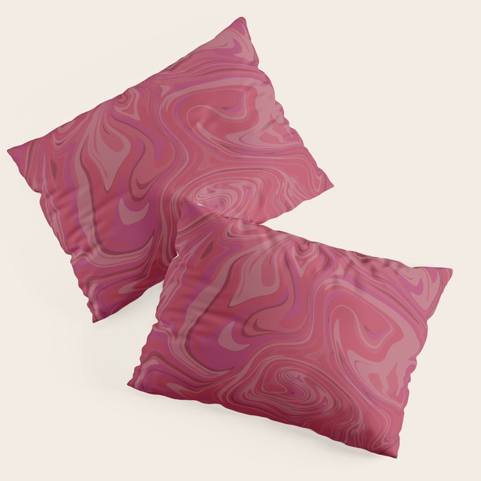 Viva magenta abstract marble Pillow Sham Gallery Image 3