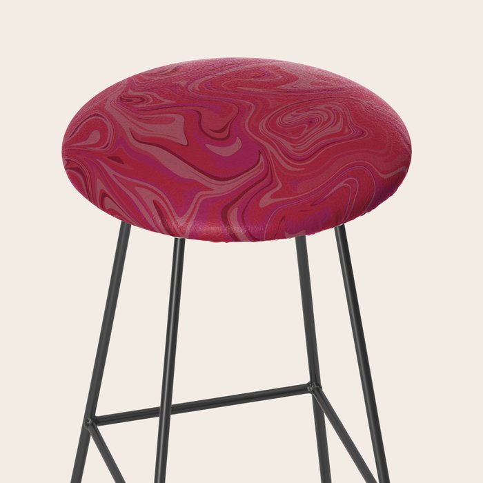 Viva magenta abstract marble Stool Gallery Image 2