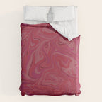 Viva magenta abstract marble Duvet Cover Gallery Image 6