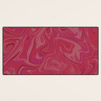 Viva magenta abstract marble Desk Mat Gallery Image 3