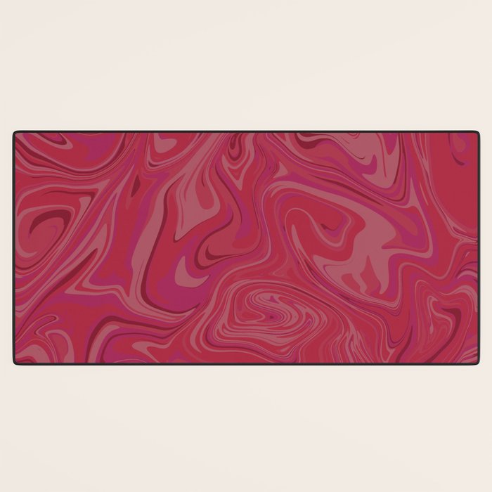 Viva magenta abstract marble Desk Mat Gallery Image 3