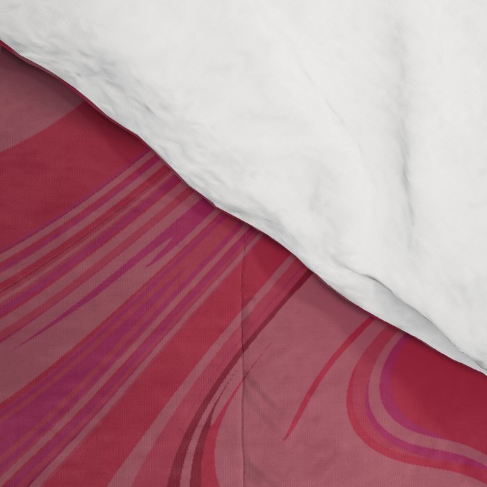 Viva magenta abstract marble Comforter Gallery Image 4