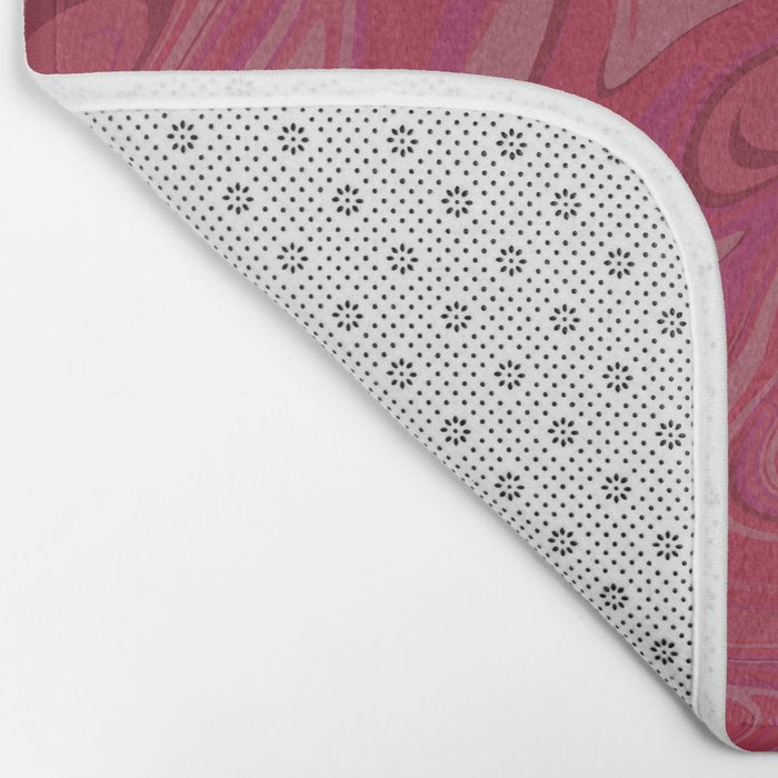 Viva magenta abstract marble Bath Mat Gallery Image 2