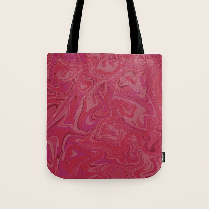 Viva magenta abstract marble Tote Bag Gallery Image 1