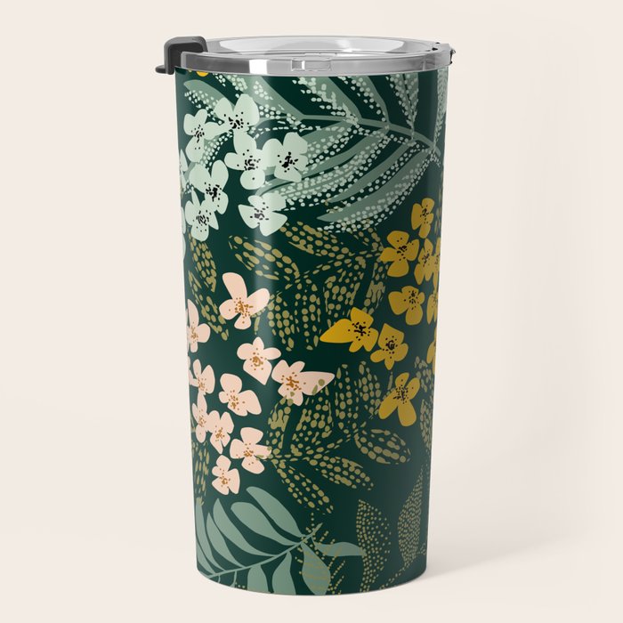 autumn leaves emerald Travel Mug Gallery Image 3