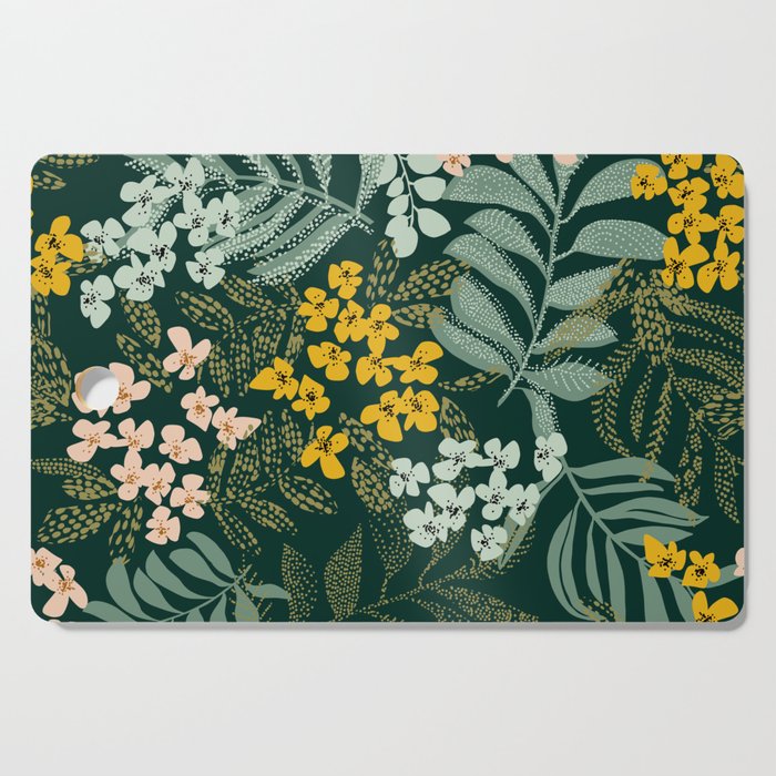 autumn leaves emerald Cutting Board Gallery Image 1