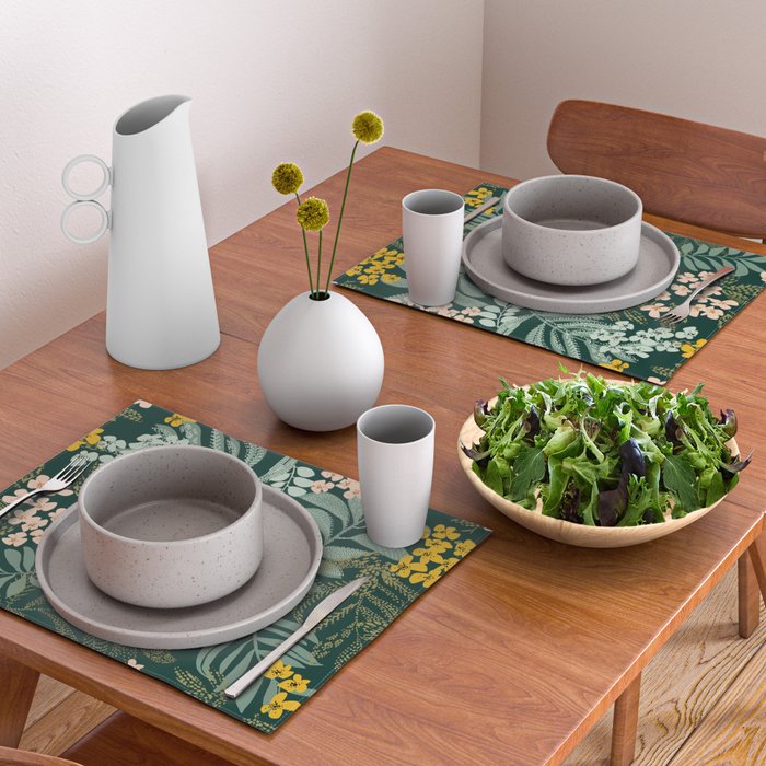 autumn leaves emerald Placemat Gallery Image 2