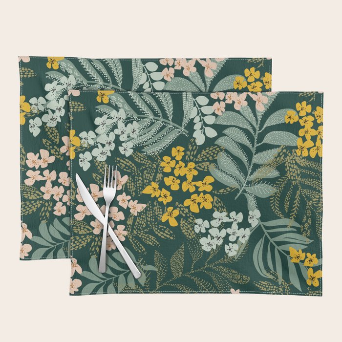 autumn leaves emerald Placemat