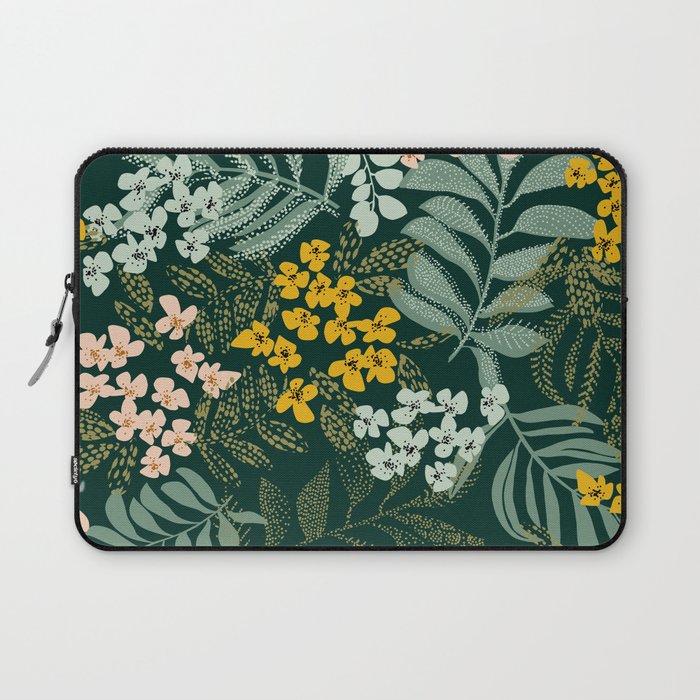 autumn leaves emerald Laptop Sleeve Gallery Image 1