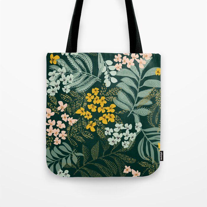 autumn leaves emerald Tote Bag Gallery Image 1