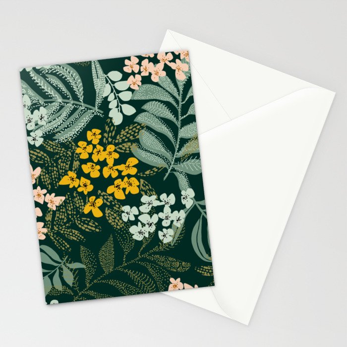 autumn leaves emerald Stationery Card Gallery Image 2