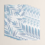 Muted Blue Palm Leaves Wrapping Paper Gallery Image 3