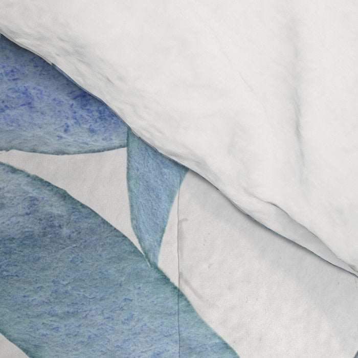 Muted Blue Palm Leaves Comforter Gallery Image 4