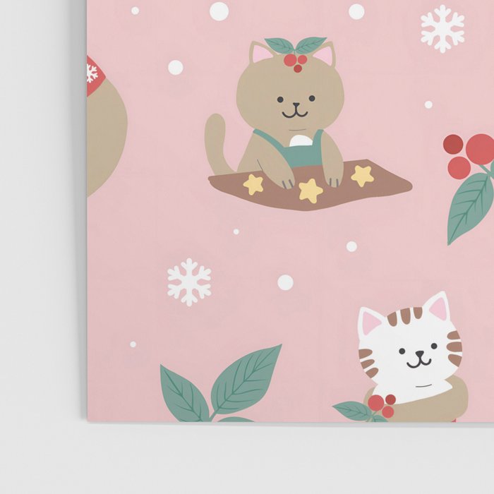 Christmas Festive Cute Holiday Kittens Poster Gallery Image 3