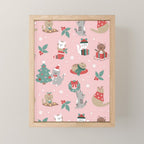 Christmas Festive Cute Holiday Kittens Mini Art Print Gallery Image 1