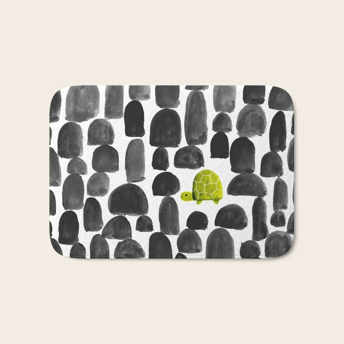 Turtle in Stone Garden Bath Mat Gallery Image 1