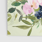 Floral Watercolor Rose Garden, Mint Green and Pink Poster Gallery Image 3