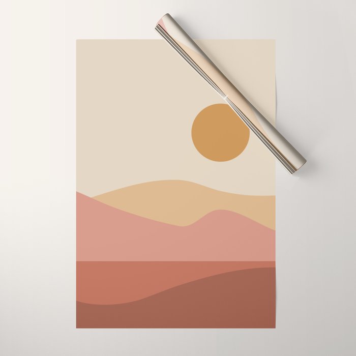 Geometric Landscape 23A Wrapping Paper Gallery Image 1