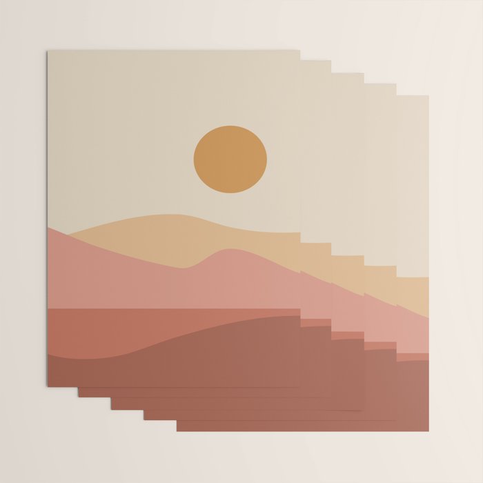 Geometric Landscape 23A Wrapping Paper Gallery Image 3