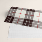 White Tartan with Black and Red Stripes Wrapping Paper Gallery Image 2