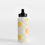Vintage 70s Yellow Floral Pattern Water Bottle Gallery Image 2