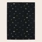 Southwestern Symbolic Pattern in Black & Cream Poster Gallery Image 4