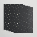 Southwestern Symbolic Pattern in Black & Cream Wrapping Paper Gallery Image 3