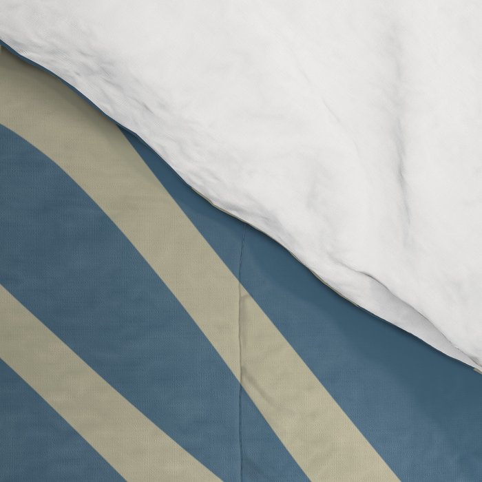 Big Cutouts Papier Découpé Abstract Pattern in Vintage Blue and Beige  Comforter Gallery Image 4
