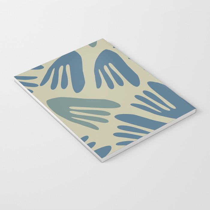 Big Cutouts Papier Découpé Abstract Pattern in Vintage Blue and Beige  Notebook Gallery Image 3